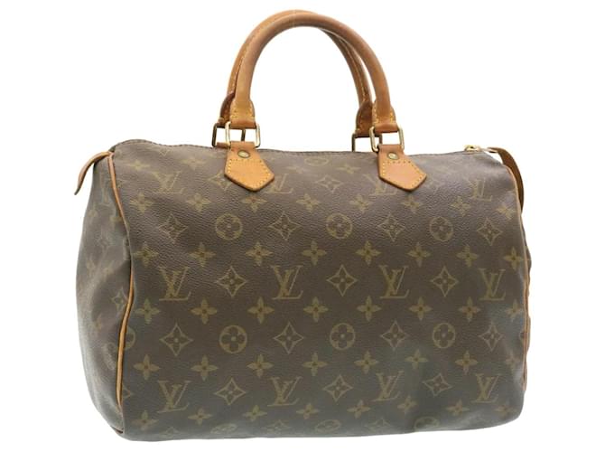 Louis Vuitton Monogram Speedy 30 Hand Bag M41526 LV Auth 26463 Cloth  ref.460988