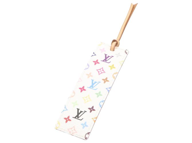 LOUIS VUITTON Monogram Multicolor Lesezeichen Weiß M99196 LV Auth 28190