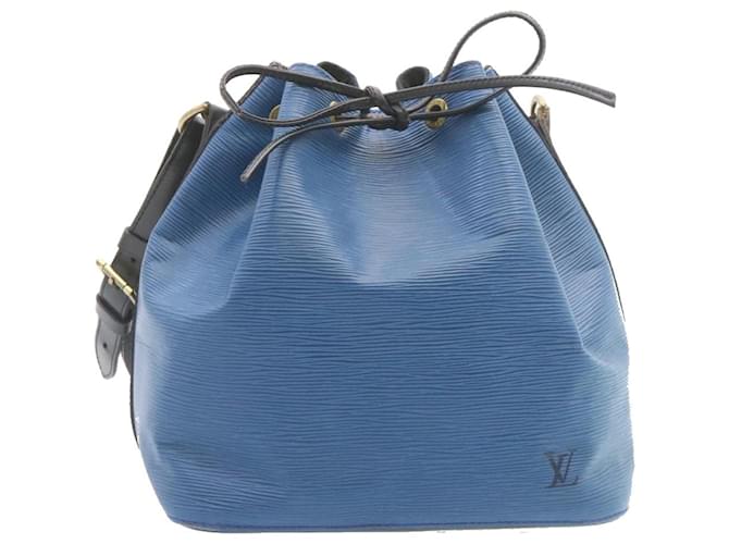 LOUIS VUITTON Epi Petit Noe Shoulder Bag Bicolor Black Blue M44152 LV Auth lt110 Leather  ref.461175