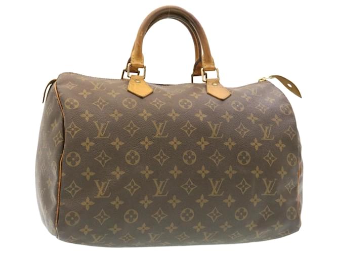 Louis Vuitton Monogram Speedy 35 Hand Bag M41524 LV Auth 26636 Cloth  ref.461230