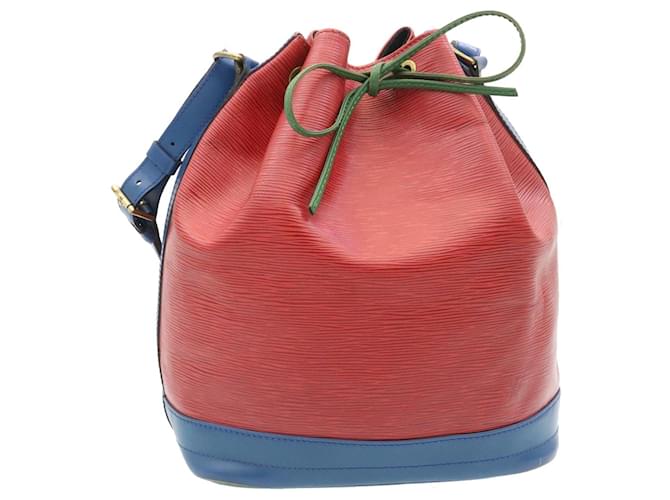 LOUIS VUITTON Epi Tricolor Noe Shoulder Bag Blue Red Green M44082