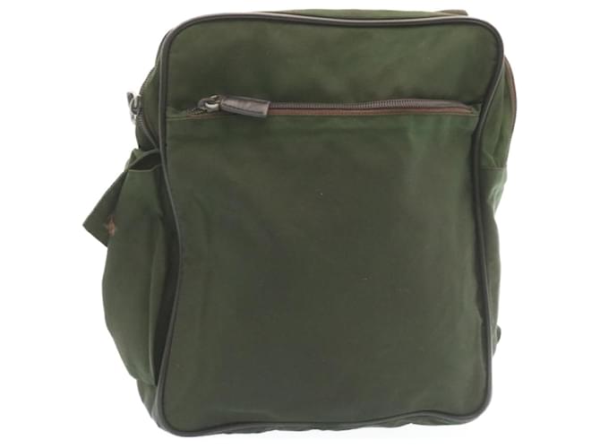 PRADA Shoulder Bag Nylon Khaki Auth fm950  ref.461466