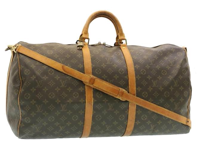 Louis Vuitton Monogram Keepall Bandouliere 60 Boston Bag M41412 LV Auth yk3084 Cloth  ref.461527