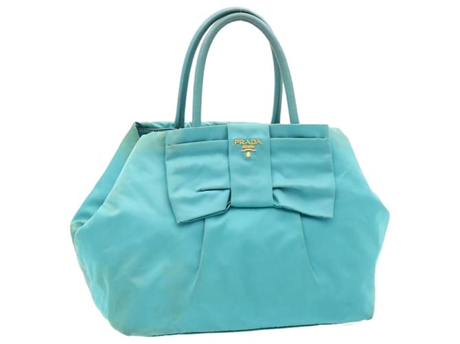 PRADA Hand Bag Nylon Blue Auth yk3361  ref.461864