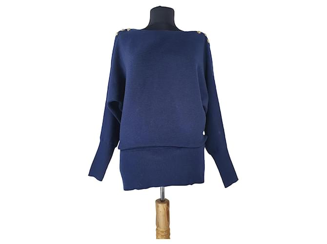 Ralph Lauren Knitwear Blue Cotton Polyamide  ref.461983