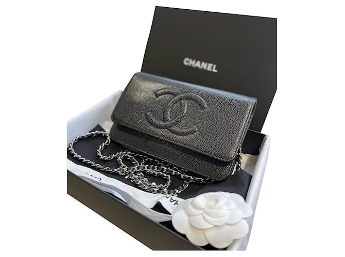 Chanel Wallet on Chain Black Leather ref.461991 - Joli Closet