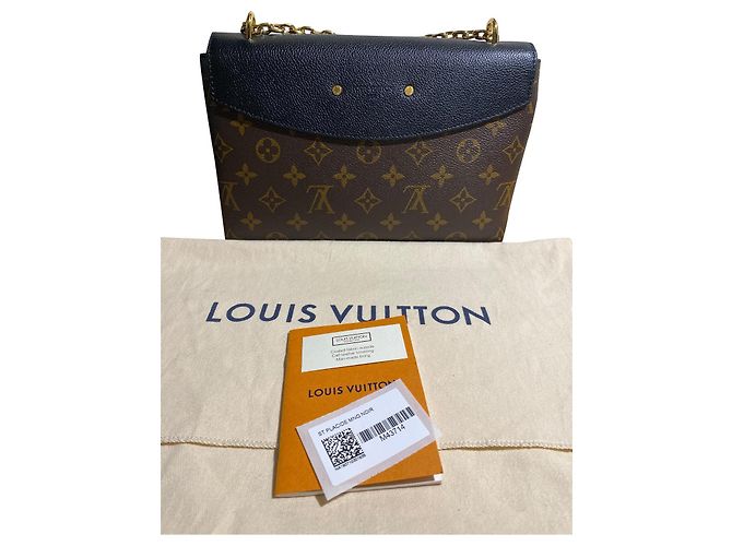 Saint Jacques Louis Vuitton Saint Placide Handtasche Leder Schwarz