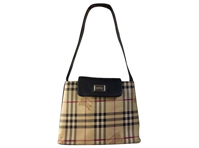 Burberry Vintage Burrberry shoulder bag, Haymarket check Multiple colors  Leather Cloth ref.462041 - Joli Closet