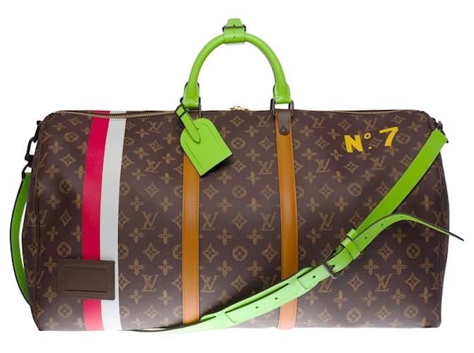 Louis Vuitton Monogram Canvas Keepall 55 Bag With Shoulder Strap
