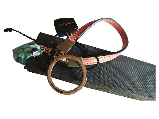 Portachiavi Bulgari in pelle e metallo Multicolore
