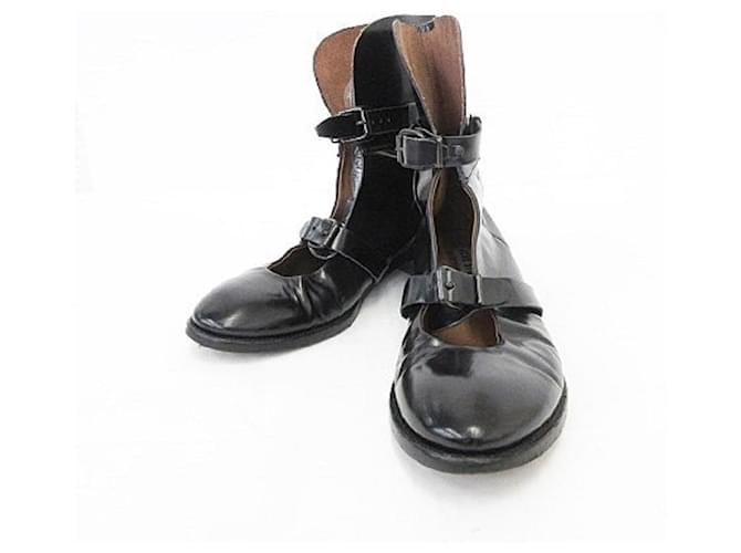 [Used] Acne Studios Acne Studios Boots Short Boots Belt Leather Black Black 41 me  ref.462123