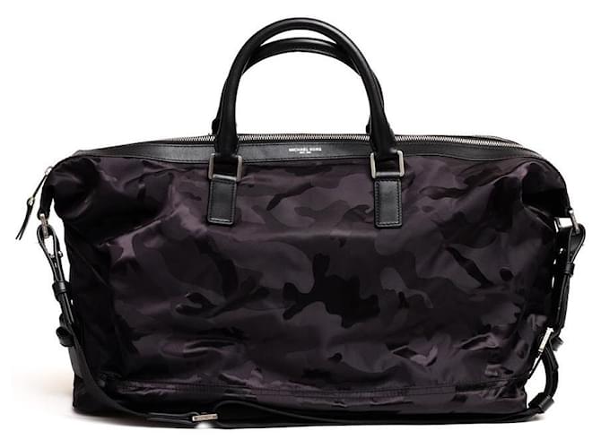 [Used] Michael Kors Boston bag Michael Kors 33S6LKNU2U KENT Kent 2WAY shoulder bag camouflage / camouflage pattern Black Leather Nylon  ref.462303