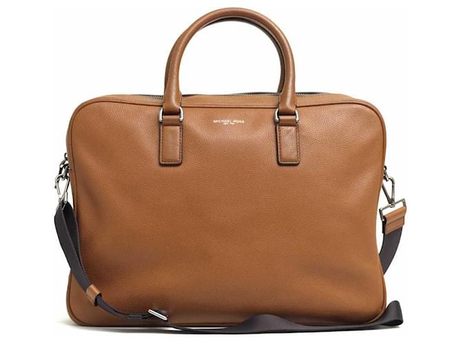 Used] Michael Kors / Michael Kors / 37T7LRUA3L RUSSEL LG BRIEFCASE Russell  business bag Brown Leather  - Joli Closet