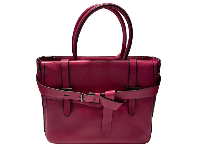 Reed Krakoff Boxer Tote Bag in Pink Leather  ref.462444