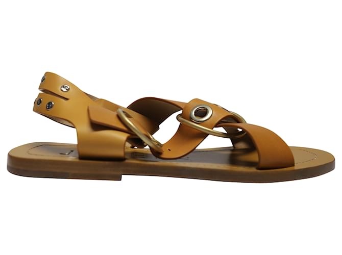 Joseph Gaya Strappy Sandals in Tan Nappa Leather Brown Beige  ref.462484