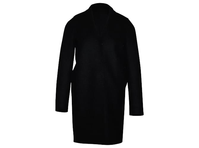 Harris Wharf London Manteau en laine à boutonnage simple anthracite en laine grise  ref.462591
