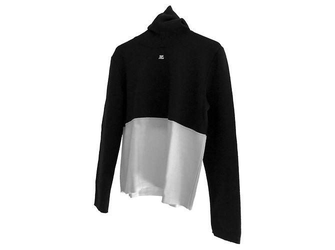 PULL COURREGES CAPUCHE Noir Blanc