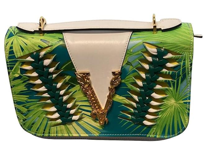 Versace green bag hotsell