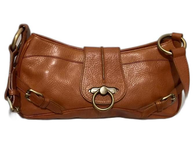 leather buckle pochette
