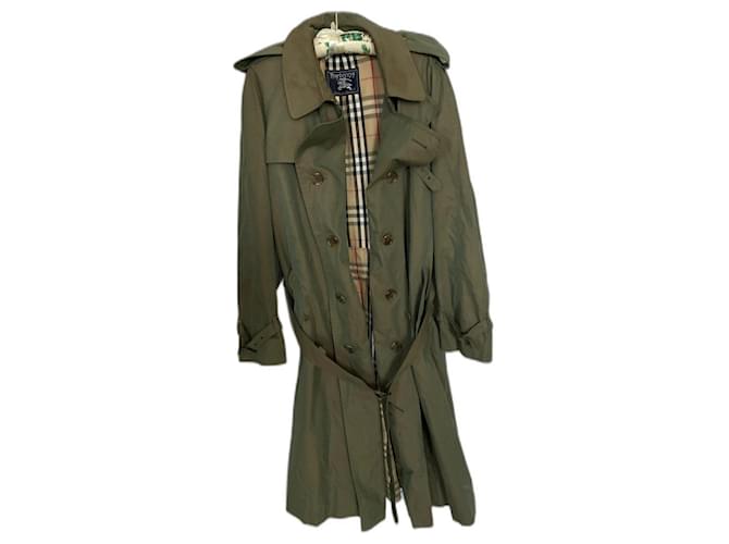 Burberry Men Coats Outerwear Olive green Cotton  ref.462984