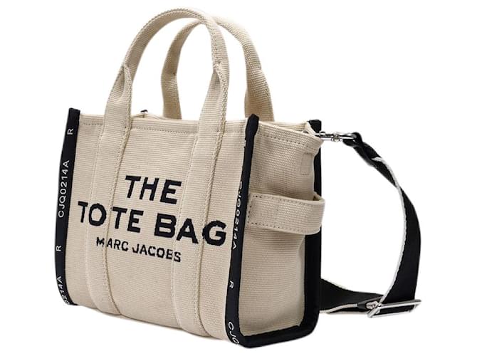 The Mini Tote Bag Jacquard - Marc Jacobs - Areia Quente - Algodão Bege  ref.462997