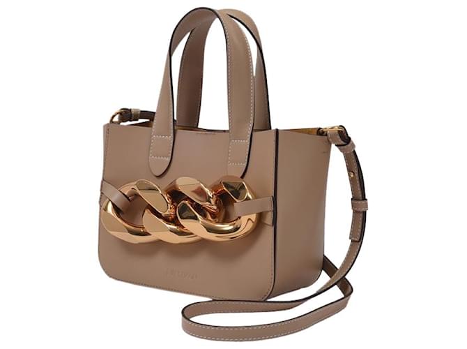 JW Anderson small-chain Leather Tote Bag - Brown