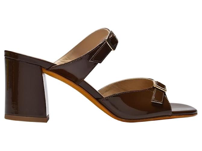 Una Sandals in Brown Leather