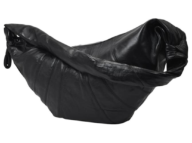 Lemaire Large Croissant Bag in Black Leather ref.463178 - Joli Closet