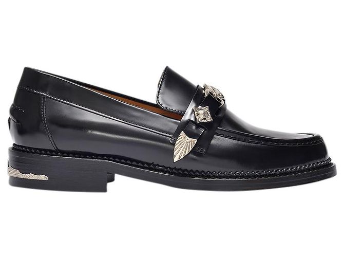 Toga Pulla Mocassins en Cuir Glacé Noir