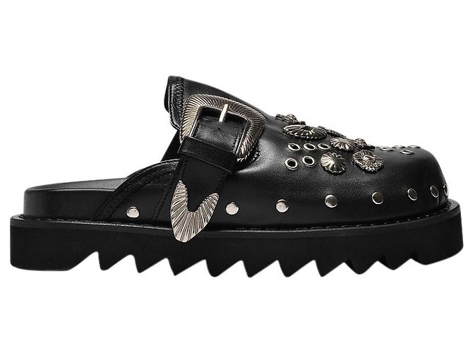 Aj1058 Mules - Toga Pulla - Black - Leather