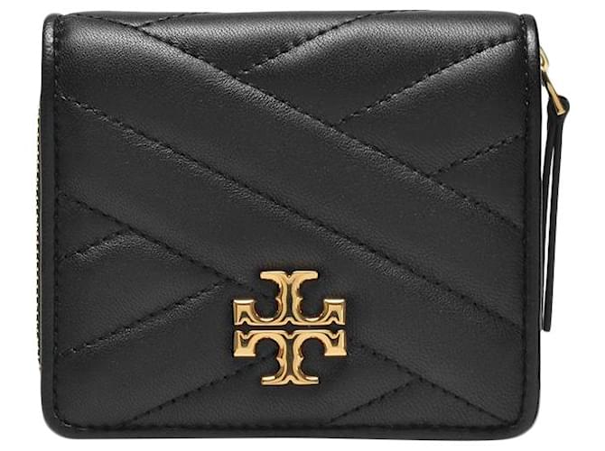 Tory Burch Kira Chevron Bi-Fold Wallet in Black Leather ref.463248 - Joli  Closet