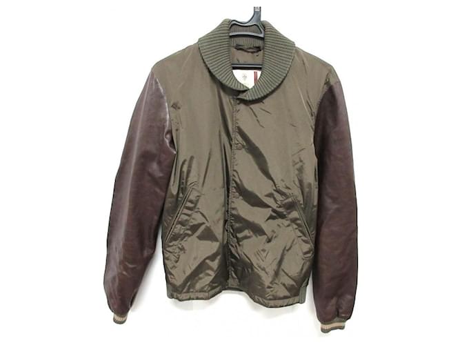 [Used]  GUCCI (gucci) Down Jacket Winter / Long Sleeve Khaki x Brown Silk  ref.463477