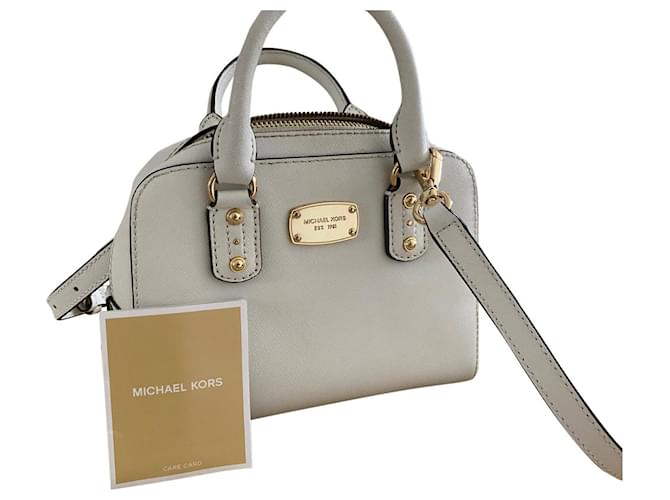 Maleta Michael Kors blanca Blanco Dorado Piel ref.463534 - Joli Closet