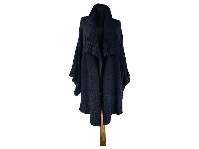 Autre Marque JARBO Strickjacke schwarz Suri Alpaka und Merinowolle