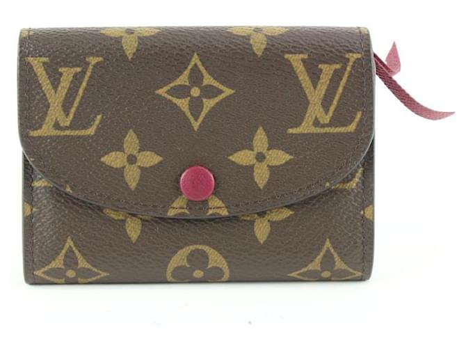 Louis Vuitton Moeda Carteira Compacta Rosalie Monograma Borgonha  ref.463561