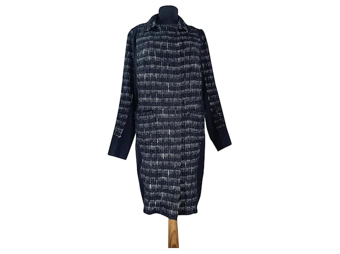 Autre Marque Coats, Outerwear Black Polyester Wool Polyamide  ref.463574