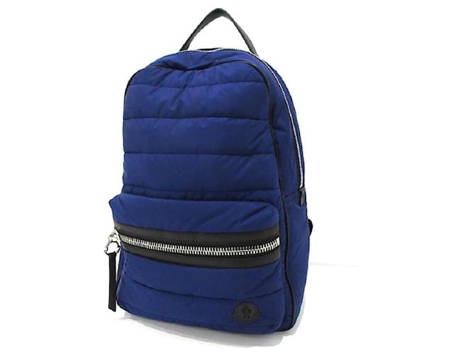 [Used] MONCLER ｜ Moncler New George Backpack Rucksack Navy Navy blue Cloth  ref.463697