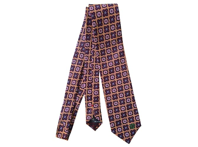 100% corbata de seda de Versace Multicolor  ref.463790