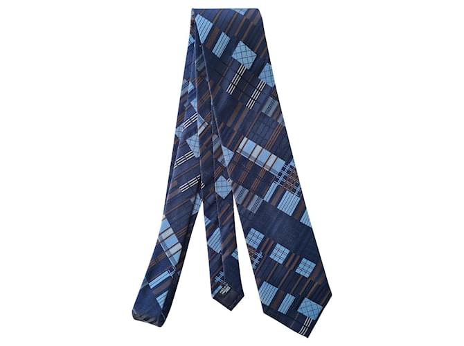 100% cravate sil de Kenzo Soie Bleu  ref.463795