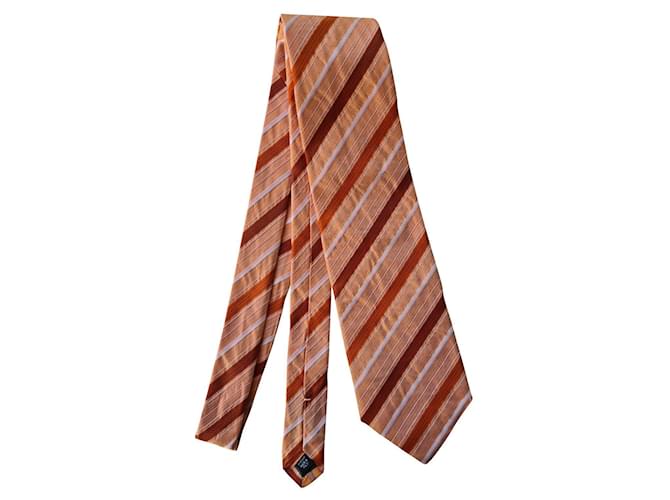 Karl Lagerfeld 100% silk tie from Lagerfeld Pink White Orange  ref.463802