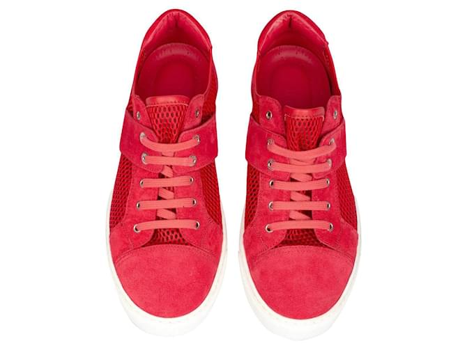 Chanel Sneakers Red Suede  ref.463815