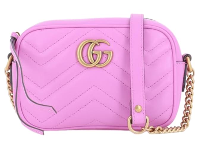 Gucci GG Marmont Pink Leather  ref.463901