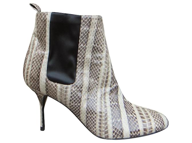 Pierre Hardy Piere Hardy boots in water snake new condition p 36 Grey Python  ref.463929