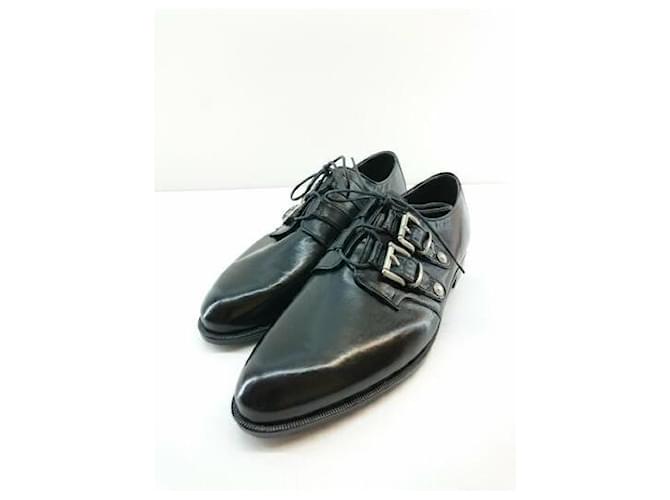 Gianni Versace Lace ups Black Leather  ref.464118