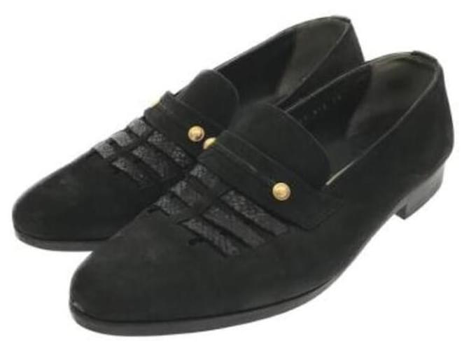 Gianni Versace Loafers Slip ons Black Leather  ref.464184