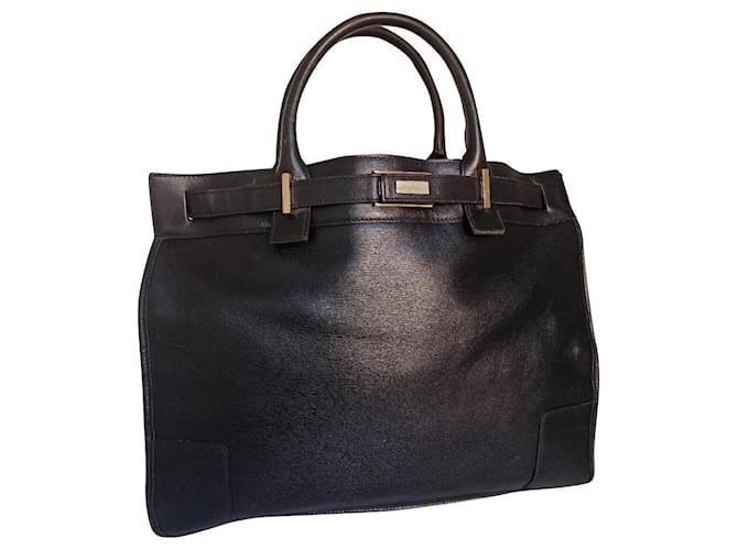 Gucci black leather satchel bag  ref.464482