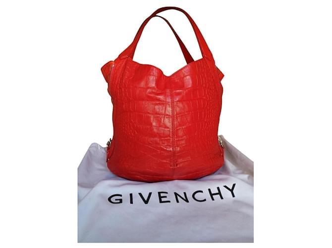 Givenchy borsa tote bag rossa Rosso Pelle  ref.464586