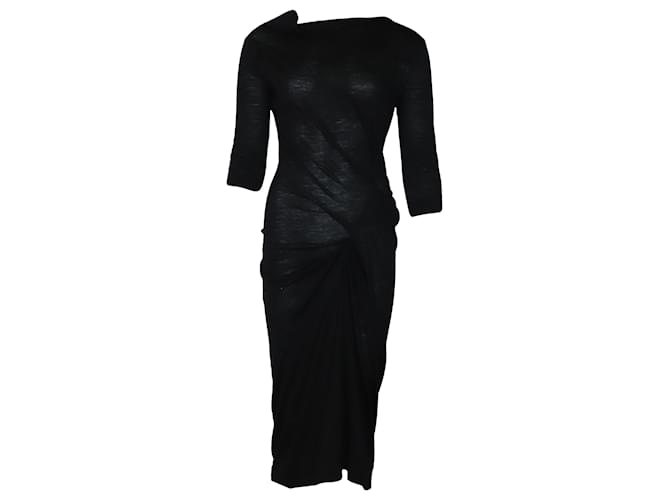 Vivienne Westwood Anglomania Taxa Asymmetrical Midi Dress in Dark