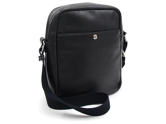 [Used] Yves Saint Laurent shoulder bag black PVC leather used diagonal hanging men's Yves Saint Laurent  ref.464937