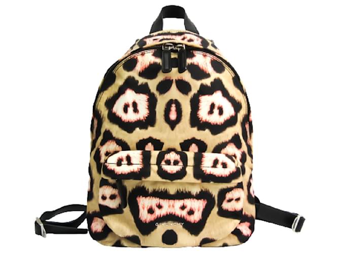 [Used] Givenchy Backpack Mini BB05532301 Unisex Nylon, Leather Rucksack Beige, Black, orange  ref.464963